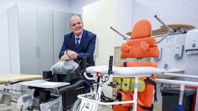 Dr Rida Baruni, chair of the Department for Physical Medicine and Rehabilitation at Sheikh Khalifa Medical City. Victor Besa / The National