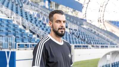Al Nasr captain and striker Alvaro Negredo. Antonie Robertson / The National