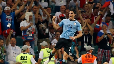 Uruguay's Edinson Cavani scored both goals in his side's 2-1 win over Portugal. Francisco Seco / AP Photo