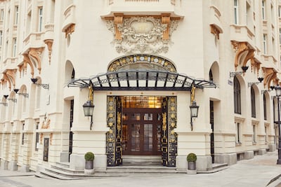 The hotel's grand entrance. Photo: The Palace Madrid