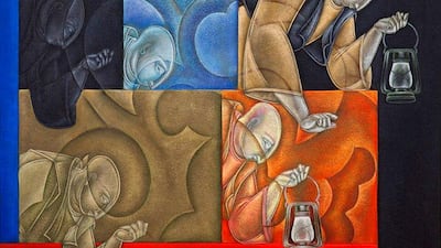 Satish Gujral's 'Night Gods', 2006. Courtesy of Sanchit Art