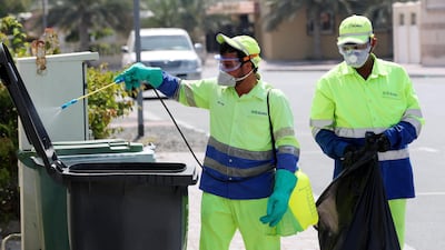 The UK has not disinfected public places as strictly as the UAE. Chris Whiteoak / The National