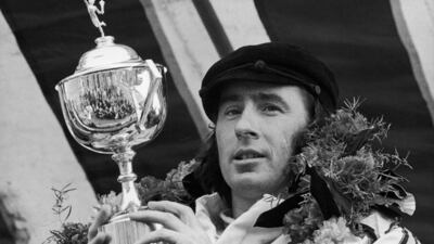 3 wins - Jackie Stewart (1969, 1971, 1973): The British driver sealed his first title with Matra-Ford by 26 points over Jacky Ickx. He won his other two titles with Tyrrell - the first ahead of Ronnie Peterson by 29 points, then Emerson Fittipaldi by 16. Getty.