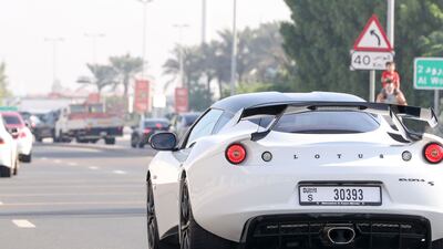 A Lotus Evora at the parade. Khushnum Bhandari / The National