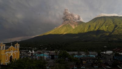 Guatemala's Fuego volcano erupts, after authorities raised the alert level to orange, as seen from San Juan Alotenango, Guatemala. Reuters