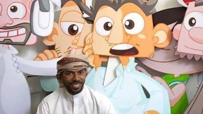 Haider Mohammed, the creator of the cartoon series Shaabiat Al Cartoon. Jeff Topping / The National