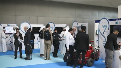 The Petroleum Institute stand at ADRAC, which is drawing a good number of participants. Lee Hoagland / The National