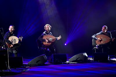 The trio consists of brothers Adnan, Wissam and Samir Joubran. Khushnum Bhandari / The National