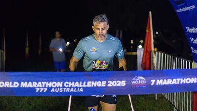 Elliot-Square crosses a finish line in Australia