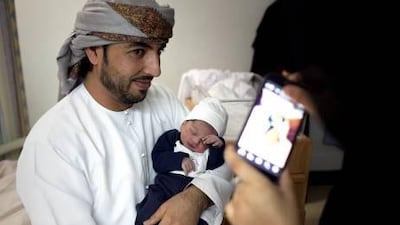 At the Corniche Hospital in Abu Dhabi, the first baby to arrive in 2013 was Hammad Jamali.
