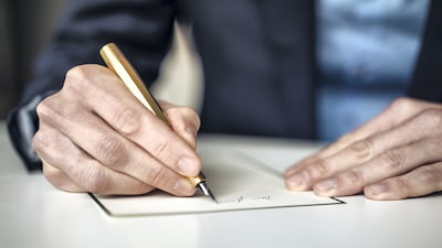 A new patent granted to MBZUAI shows the potential for AI technology to replicate various human handwriting styles. Getty Images