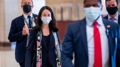 Director of National Intelligence Avril Haines arrives on Capitol Hill. EPA