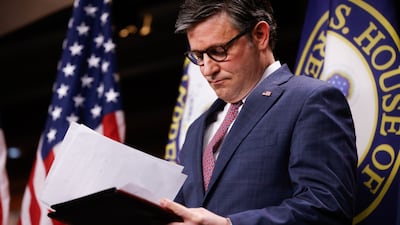 US House Speaker Mike Johnson. Bloomberg