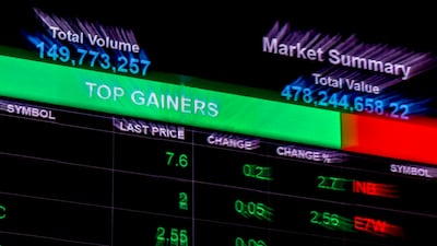 Abu Dhabi's main equities index rose to three-month highs on Wednesday after the framework of US-Iran deal to end the war was unveiled. Victor Besa / The National
