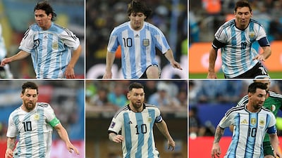Lionel Messi across his six World Cups, beginning with Germany in 2006 up to 2026 in the 48-team tournament across the US, Canada and Mexico.