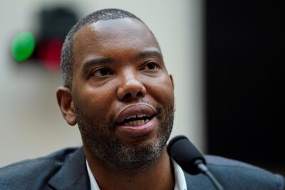 Writer Ta-Nehisi Coates at the House hearing on reparations for slavery. Aaron Bernstein / Reuters