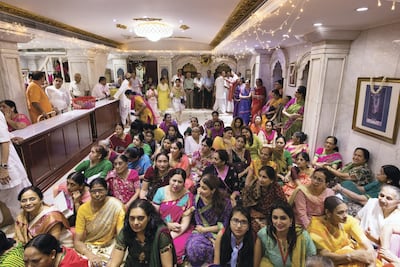 Inside the Krishna temple in Dubai during Diwali. Courtesy: Motivate