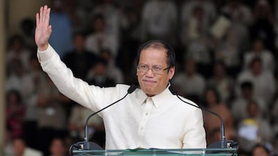 Philippine President Benigno Aquino delivers his inaugural speech at the Quirino Grandstand in Manila on June 30, 2010. AFP