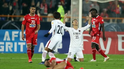 Jung Seunghyun of Kashima Antlers celebrates after winning the Asian Champions League final. Getty Images