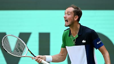 Russia's Daniil Medvedev defeated Oscar Otte in straight sets at the Halle Open. AP