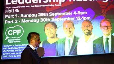 Conservative leadership hopefuls have outlined their plans for tackling the Middle East crisis. AFP