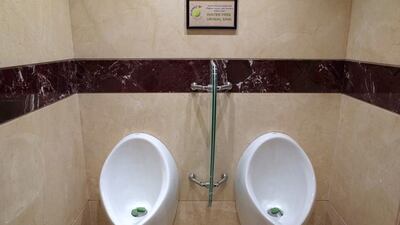 A water-free urinal at Mercure Abu Dhabi Centre Hotel. Delores Johnson / The National