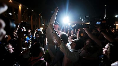 Nico Rosberg of Germany and Mercedes-GP celebrates winning the world championship. Christopher Pike / The National