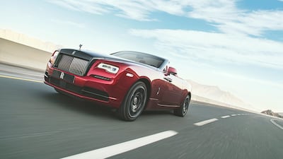 The Rolls-Royce Black Badge Dawn in Ras Al Khaimah. Rolls-Royce delivered 5,712 in 2024, slightly lower than the previous year, but still its third-highest annual performance. Photo courtesy Rolls-Royce Motor Cars