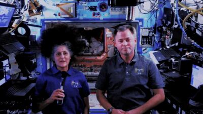 Nasa astronauts Sunita Williams and Nick Hague beamed a message to Cop29 delegates from space as the US tries to show off the best of its environmental record. Reuters