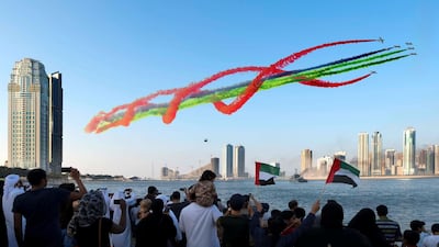 A huge crowd of spectators attended the demonstration in Sharjah. WAM