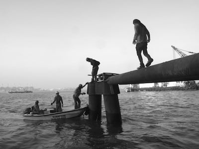 Construction of Sheikh Zayed Bridge in progress. Roy Lengweiler