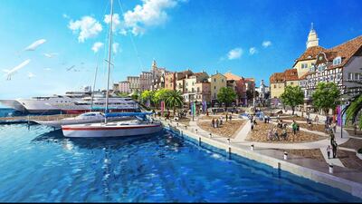 Rendering of the Heart of Europe project in The World Islands, Dubai. Courtesy Kleindienst Group