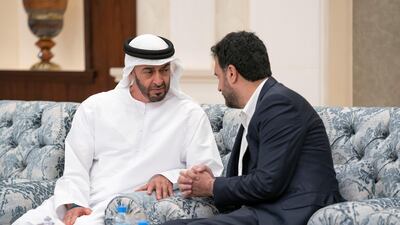 Asadullah Khalid, Minister of Defence of Afghanistan, offers condolences to Sheikh Mohamed.