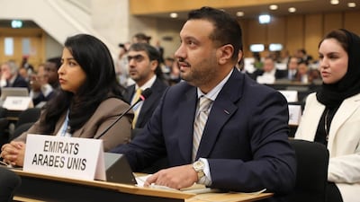 The UAE’s permanent representative at the UN in Geneva, Jamal Al Musharakh, spoke at the UN Human Rights Council debate on Wednesday. Photo: National Media Authority