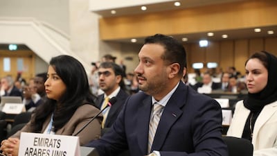 The UAE’s permanent representative at the UN in Geneva, Jamal Al Musharakh, spoke at the UN Human Rights Council debate on Wednesday. Photo: National Media Authority
