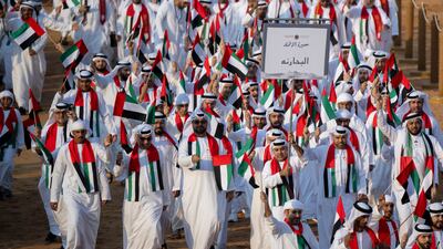 Tribes take part in the Parade. Eissa Al Hammadi for the Presidential Court