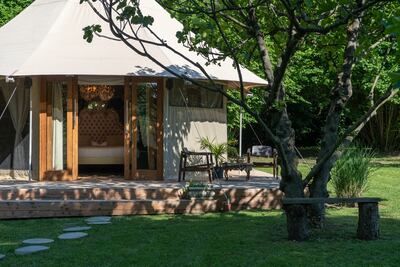 Find regally decorated glamping tents at Canonici di San Marco. Photo: Canonici di San Marco