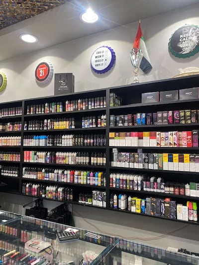 Yen Vape in Dubai, where the management plans to try to absorb the cost of new taxes. Photo: Yen Vape