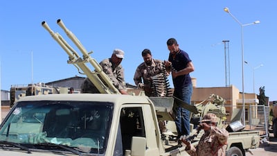 Misratan fighters ready themselves for the Tripoli frontline in support of the UN-backed government. Reuters