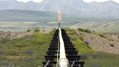 A flame rises from a pipeline at Tawke oil field. The Kurds have begun to export oil to Turkey through a new pipeline independently in direct defiance of Baghdad. Azad Lashkari / Reuters