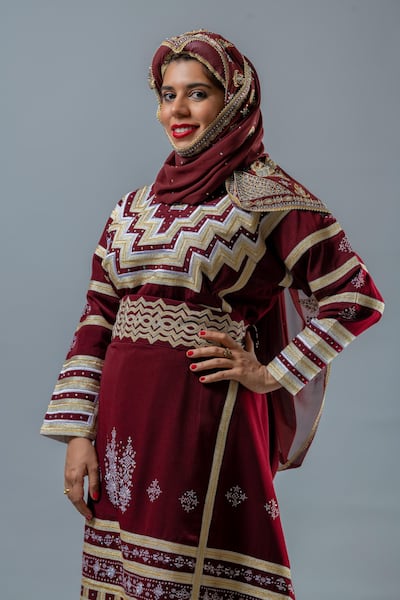A traditional style of dress from Taif. Hussain Haddad for The National
