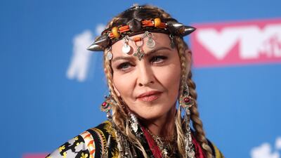 Madonna dressed in traditional Berber clothes at the MTV VMA's after a visit to Morocco. Reuters