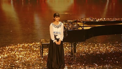 Nadia Qazi played Mozart’s Turkish March and halfway through had Ali Jaber on his feet and pressing the Golden Buzz. Courtesy MBC
