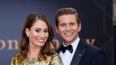 Allen Leech and Jessica Blair Herman arrive for the 'Downton Abbey' film world premiere in London on September 9, 2019. Getty Images