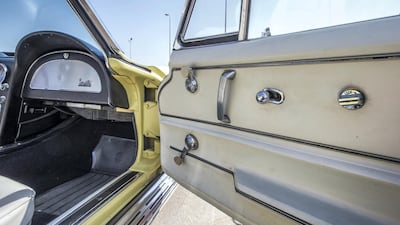 The interior of a 1967 Chevy Corvette Stingray owned by Khaled bin Hader Al Muhairi. Leslie Pableo for The National