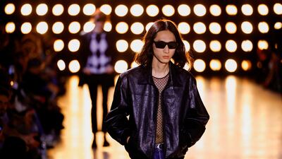 There was also a lot of leather. AFP