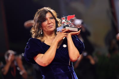 Director Kaouther Ben Hania won the Silver Lion prize for the docudrama at the Venice Film Festival in September. Getty images