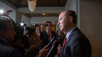 Democrat politician Adam Schiff said Deutsche Bank paid millions of dollars in fines to the state of New York for laundering Russian money. AP