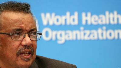 Director-General of the World Health Organisation Dr Tedros Adhanom Ghebreyesus speaks during a news conference in Geneva, Switzerland on January 30, 2020. Reuters