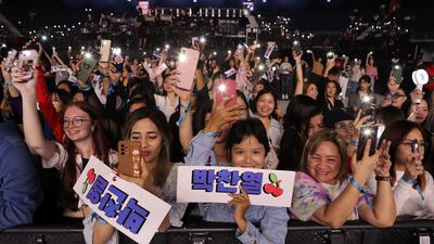 Fans made signs for the concert